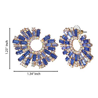 JS Jessica Simpson Royal Radiance Blue Crystal Burst Earrings
