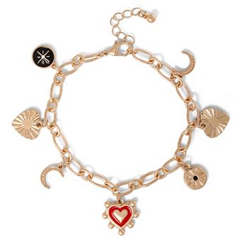 JS Jessica Simpson Gold-Tone Charm Bracelet