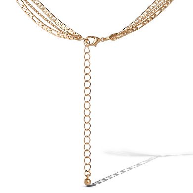 JS Jessica Simpson Layered Cross Gem Necklace