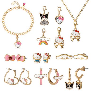 Hello Kitty 12-Piece Jewelry Advent Set: Earrings, Charms, and Bracelets