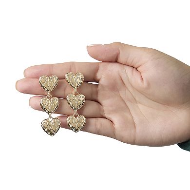 Juicy Couture Triple Heart Drop Earrings