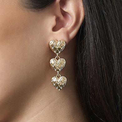 Juicy Couture Triple Heart Drop Earrings