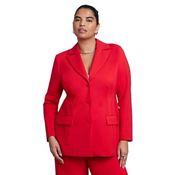 ELOQUII Women's Plus Size The Ultimate Nipped Waist Blazer