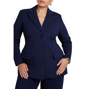 ELOQUII Women's Plus Size The Ultimate Nipped Waist Blazer