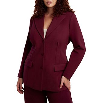ELOQUII Women's Plus Size The Ultimate Nipped Waist Blazer