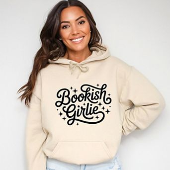 Bookish Girlie Cursive Stars - Women's Graphic Hoodie