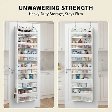 Over The Door Organizer 50lb Capacity 100D Thick with 18 Pockets Ivory