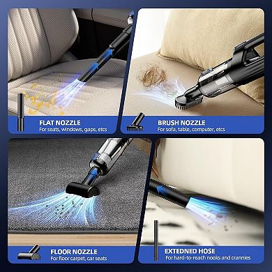 Cordless Car Vacuum 18000Pa 2 in 1 Air Duster with 7800mAh Battery LED Light