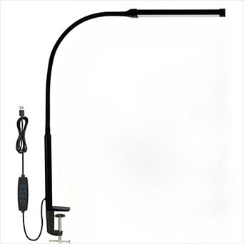 LED Desk Lamp with Clamp 3 Modes 10 Brightness Flexible Goose Neck Eye Caring