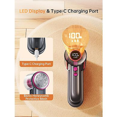 2 in 1 Rechargeable Fabric Shaver with LED Display and Type C Fast Charging