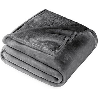 Great Ambitions Grey Luxury Microplush Fleece Blanket, Full/Queen Size, Ultra-Soft & Cozy