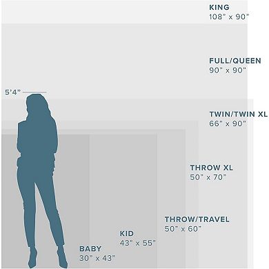 Great Ambitions Grey Luxury Microplush Fleece Blanket, Full/Queen Size, Ultra-Soft & Cozy