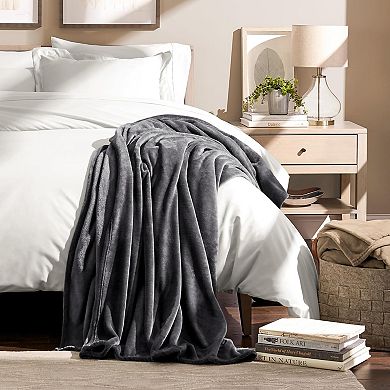 Great Ambitions Grey Luxury Microplush Fleece Blanket, Full/Queen Size, Ultra-Soft & Cozy
