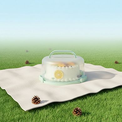 BPA Free Cake Carrier with Lid for 10 Inch Cake and Cupcakes Double Sided Base