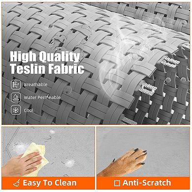 47.75” Elevated Dog Bed Supports 200lb, Durable & Easy-Clean for Indoor/Outdoor.