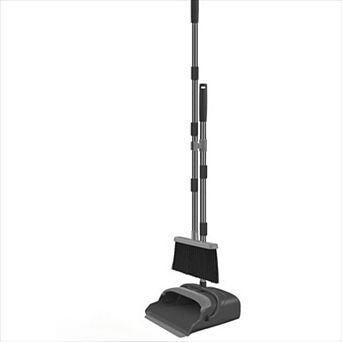 Stand Up Broom and Dustpan Set for Home Office Indoor Outdoor Sweeping