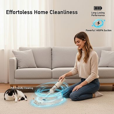 Cordless Handheld Vacuum 14000PA High Power 2 in 1 Blow and Suction 30 Min