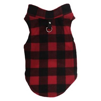 1 pc Small Dog Cat Jumpers, Plaid Polar Fleece Dog Cat Clothes, Winter Dog Cat Jumper Coat