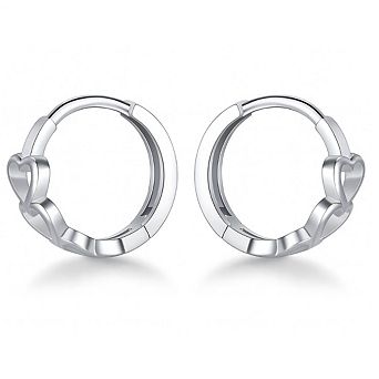 Heart Huggie Earrings