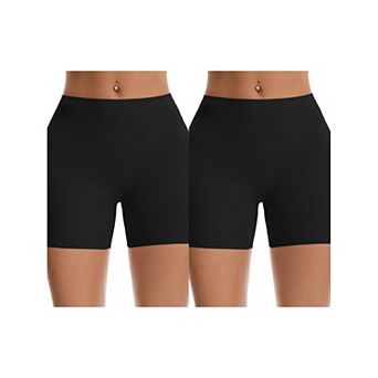 2 Packs Women's High Waisted Shapewear Slip Shorts Shaping Boyshorts Panties Slimming Underwear