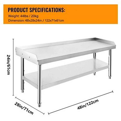 Heavy-Duty Stainless Steel Table & Commercial Kitchen Stand with 1000 lb Capacity