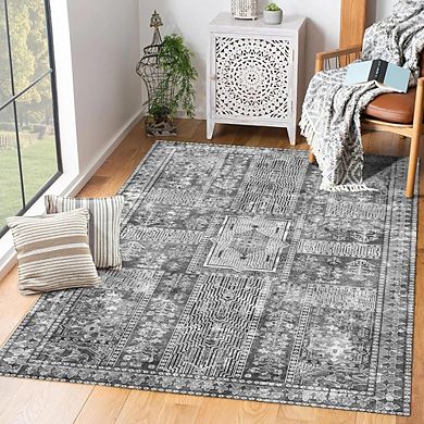 3x5 Washable Area Rug Lightweight Non-Slip Carpet for Living or Bedroom