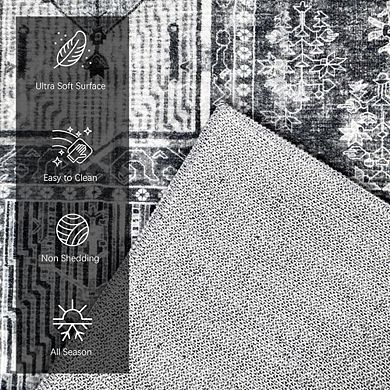 3x5 Washable Area Rug Lightweight Non-Slip Carpet for Living or Bedroom