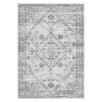 Fashionwu Traditional Living Room Home Decor Printed Easy to Clean Soft Non Slip Area Rug