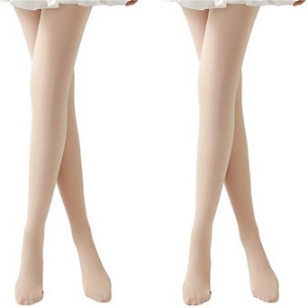2 pc Women’s Light-Leg Fleece-Lined Pantyhose with Smooth Skinlike Finish