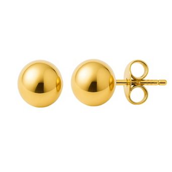 Gold Flashed Ball Earrings