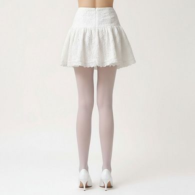 2pcs Women's Sheer Gradient Tights with Soft Blush Tone and Smooth Stretch Fit