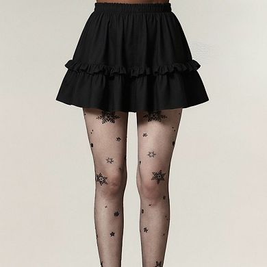 2pcs Women's Sheer Tights with Glitter Star Pattern Design