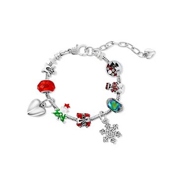 Snow-Flake Christmas Charm Bracelet