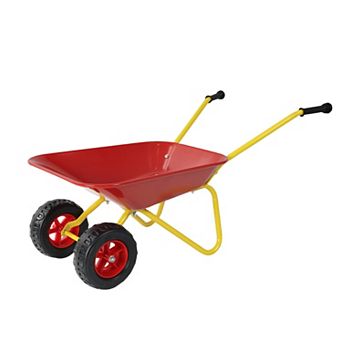 Whisen Children's Metal Trolley, Two-wheeled Cart with Steel Pallet