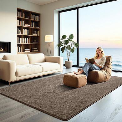 4x6 Memory Foam Area Rug Soft, Low-Pile, Non-Slip, Washable Indoor Rug