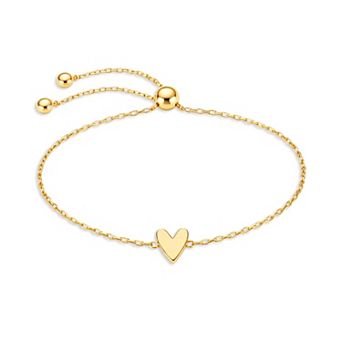 Gold-Tone Heart Slider Bracelet