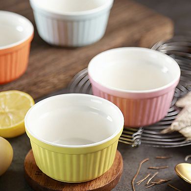 6oz Porcelain Ramekins Set of 6 Oven Safe