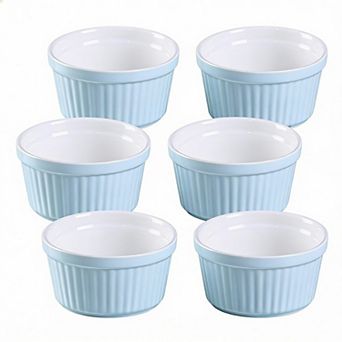 6oz Porcelain Ramekins Set of 6 Oven Safe