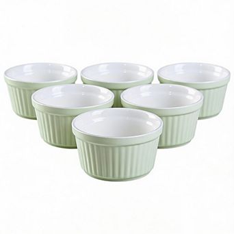 6oz Porcelain Ramekins Set of 6 Oven Safe