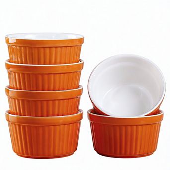 6oz Porcelain Ramekins Set of 6 Oven Safe