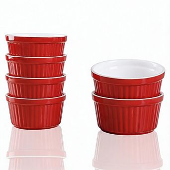 6oz Porcelain Ramekins Set of 6 Oven Safe