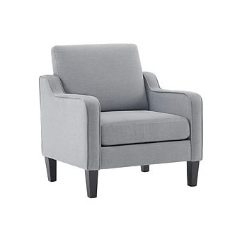 Upholstered Accent Chair With Scooped Arms
