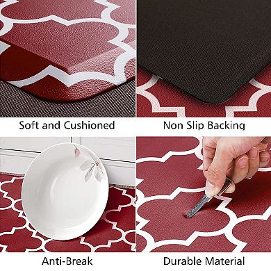 Cushioned Anti-Fatigue Kitchen Mats Waterproof Non-Skid 2pc