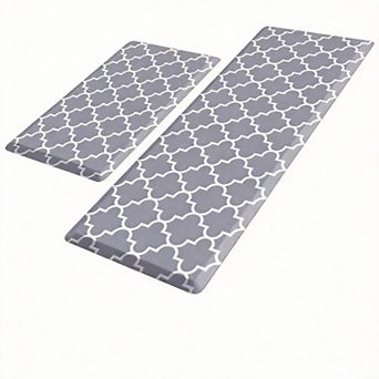 Cushioned Anti-Fatigue Kitchen Mats Waterproof Non-Skid 2 pc