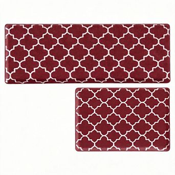 Cushioned Anti-Fatigue Kitchen Mats Waterproof Non-Skid 2 pc