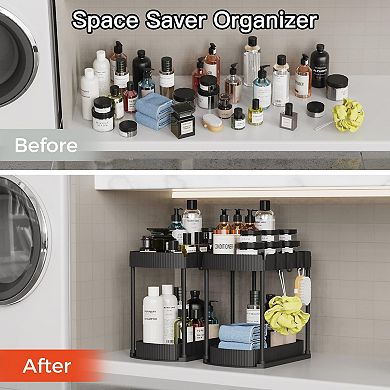 Pull-Out Under Sink Multi-Purpose Storage Organizer 2pc