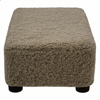 Soft Footstool 11"D x 15.3"W x 8.3"H Under-Desk Ottoman