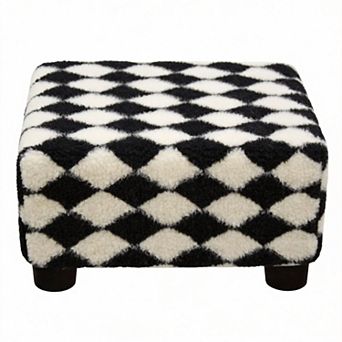 Soft Footstool 11"D x 15.3"W x 8.3"H Under-Desk Ottoman