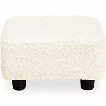 Soft Footstool 11"D x 15.3"W x 8.3"H Under-Desk Ottoman