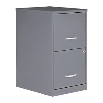 2-Drawer Locking File Cabinet Steel Pre-Assembled Space-Saving Office